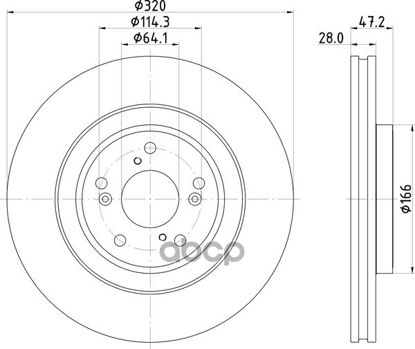 Диск Тормозной | Перед | NISSHINBO арт. ND8054K