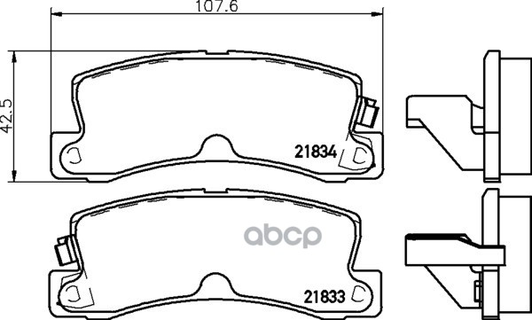 Колодки Тормозные Дисковые | Зад | (Pf-1321) NISSHINBO арт. NP1011
