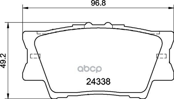 Колодки тормозные дисковые задн.ES (_V4_)  ES (_V6_)  HS (ANF10)  AURION (_V5_)  AVALON Saloon (_X4_ NISSHINBO арт. np1016