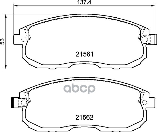 Колодки Тормозные Дисковые | Перед | NISSHINBO арт. NP2044