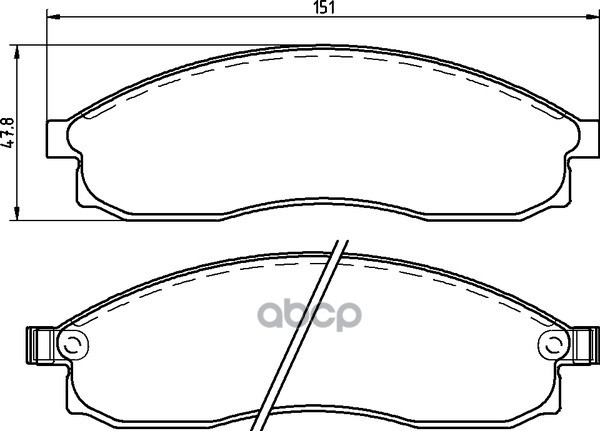 Колодки Тормозные Дисковые | Перед | (Pf-2309) NISSHINBO арт. NP2047