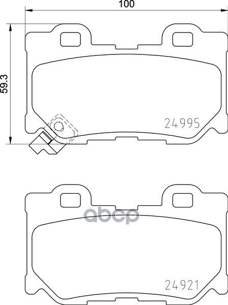 Колодки Тормозные Дисковые | Зад | (Pf-2557) NISSHINBO арт. NP2057