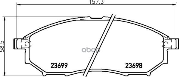 Колодки тормозные дисковые передн.EX  G Convertible  G Coupe  G Saloon  M (Y51)  M35  M37  M45  Q40 NISSHINBO арт. np2059