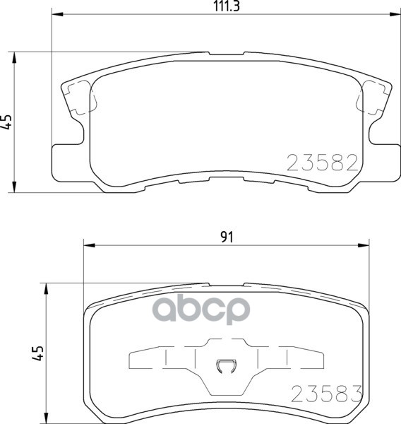 Колодки тормозные дисковые задн.H-1 Cargo (TQ)  ASX (GA_W_)  ASX Van (GA_W_)  GRANDIS (NA_W)  LANCER NISSHINBO арт. np3004
