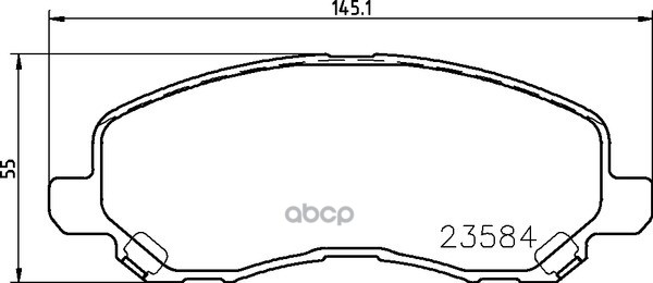 Колодки тормозные дисковые передн.ASX (GA_W_)  ASX Van (GA_W_)  DION MPV (CR_W)  GALANT Saloon (DJ_ NISSHINBO арт. np3009