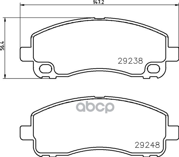 Колодки Тормозные Дисковые | Перед / Зад | (Pf-3515) NISSHINBO арт. NP3022