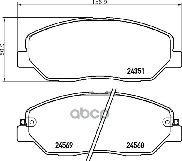Колодки тормозные дисковые передн.ENTOURAGE Mini Passenger Van  GENESIS (BH)  GRAND SANTA F?  SANTA NISSHINBO арт. np6030
