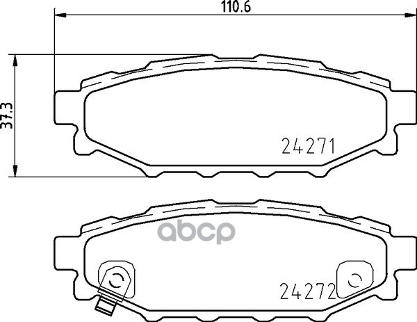 Колодки тормозные дисковые задн.BRZ  EXIGA (YA_)  FORESTER (SH_)  FORESTER (SJ)  IMPREZA Estate  IMP NISSHINBO арт. np7006