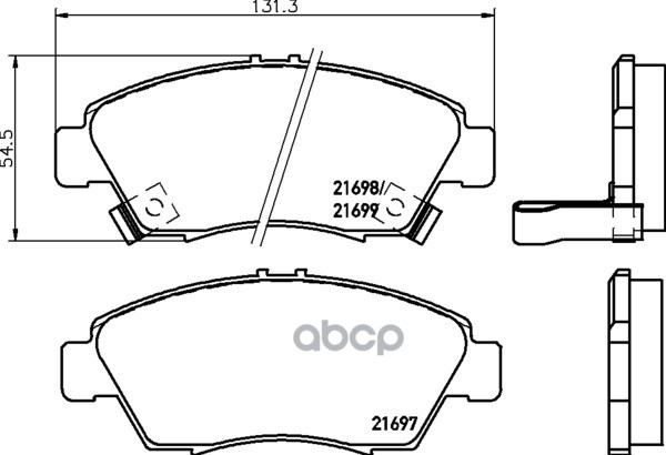 Колодки тормозные дисковые передн.CAPA  CITY Saloon (GM2  GM3)  CIVIC V Coupe (EJ)  CIVIC V Hatchbac NISSHINBO арт. np8002