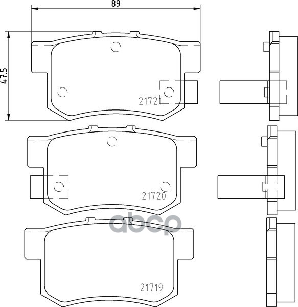 Колодки Тормозные Дисковые Задн.accord Iv (Cb)  Accord Iv Aerodeck (Cb)  Accord Iv Coupe (Cb  Cc)  A NISSHINBO арт. np8008