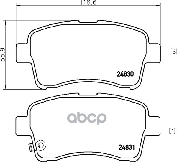 Колодки Тормозные Дисковые | Перед | (Pf-9461) NISSHINBO арт. NP9010