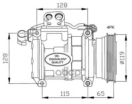 Компрессор Кондиционера Land Rover Range Rover 2.5D 95- NRF арт. 32122