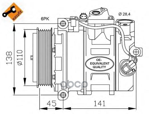 Компрессор Кондиционера Mercedes C-Series 1.8 94- NRF арт. 32214