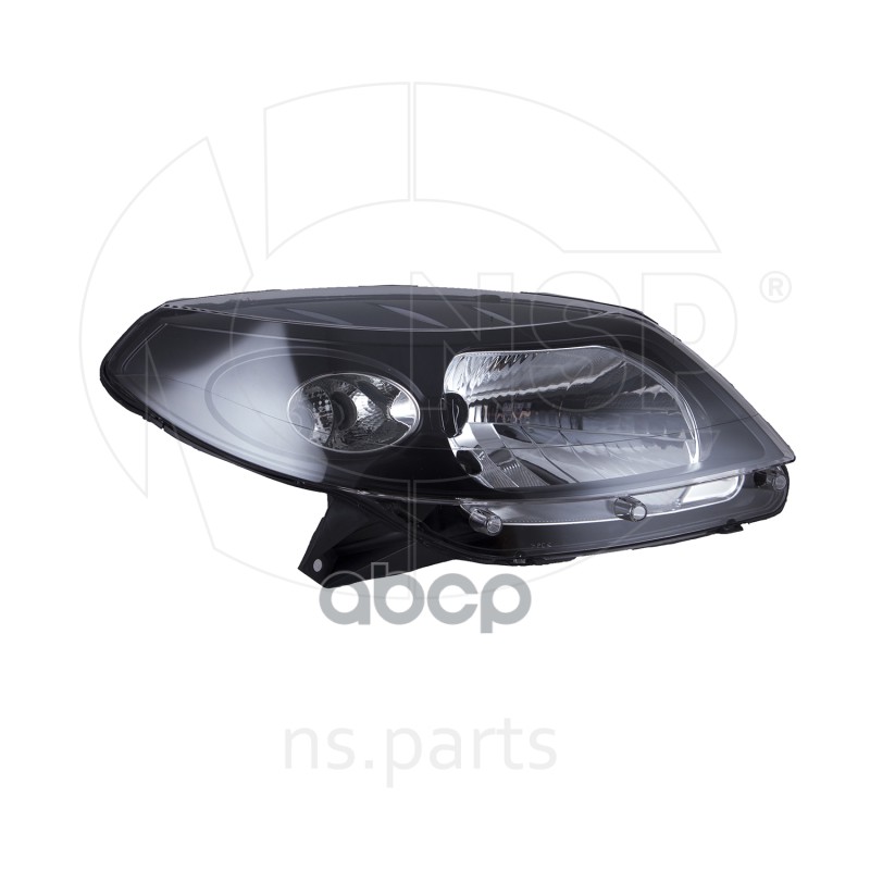 Фара правая RENAULT Sandero I (черная) NSP07260104793R NSP арт. NSP07260104793R