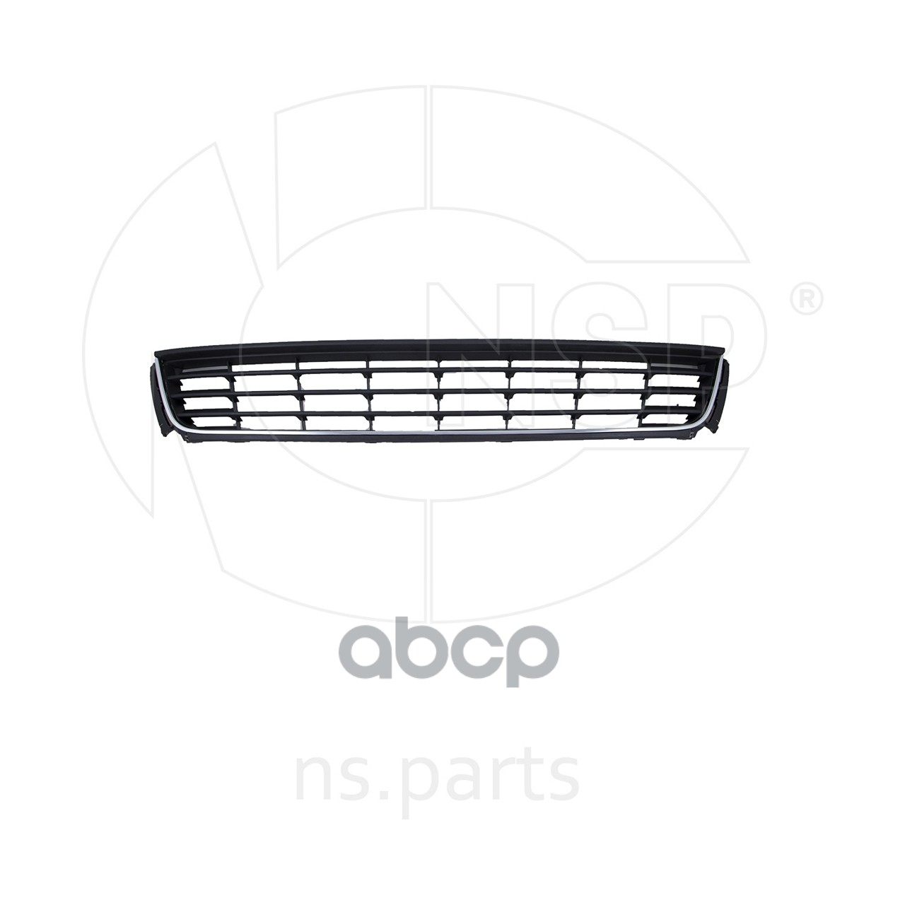 Решетка бампера переднего VOLKSWAGEN Polo V sedan (09-15) (черная) NSP арт. NSP086RU8536779B9