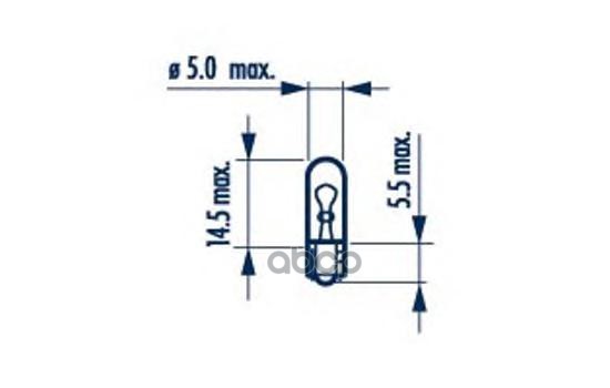 Лампа Накаливания 10Шт В Упаковке W2,3W 12V 2,3W W2x4,6D Narva арт. 17073