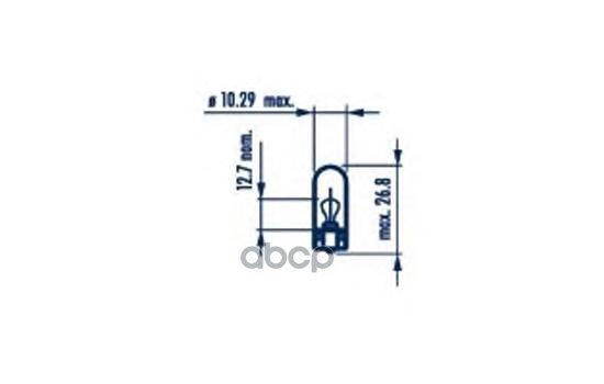 Лампа Накаливания 10Шт В Упаковке W3w 12V 3W W2,1X9,5D Narva арт. 17097