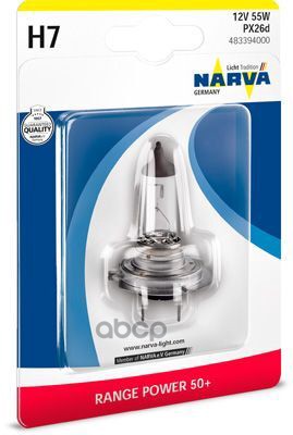 Лампа H7 RP 50 12V 55W PX26d NVA B1 Narva арт. 483394000