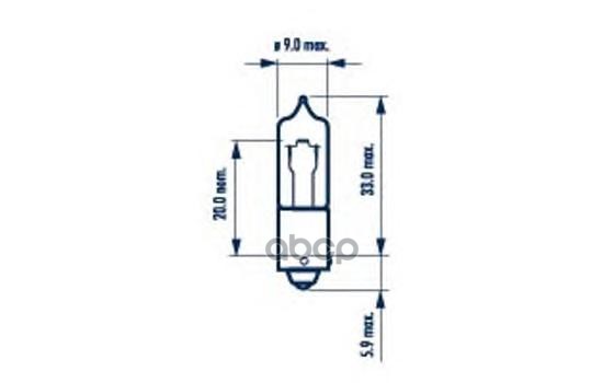 Лампа H21W 24V 21W BAY9s NVA CP Narva арт. 68196