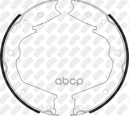 Колодки тормозные барабанные HONDA PILOT 3.5 2008 -   HONDA PILOT 3.5 2011 -   ACURA MDX 3.7 2006 - NiBK арт. fn0690
