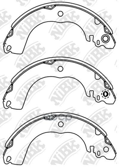 Колодки тормозные барабанные задн. NISSANNote2005Tiida20042007 NiBK арт. fn1267