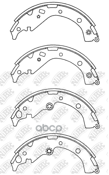 Колодки тормозные барабанные задн. TOYOTA Isis 1.8L ZNM10G(W) 04-  iST 1.5/1.8L 07-  Voxy 2.0L ZRR70 NiBK арт. fn2371