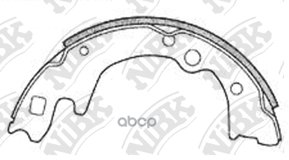 Колодки тормозные барабанные KIA BONGO 2.9 2003 -   KIA BONGO 2.7 2003 -   KIA BONGO 2.5 2003 - NiBK арт. fn3350