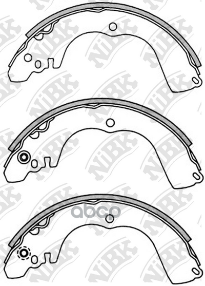 Колодки тормозные барабанные MITSUBISHI PAJERO PININ 1.8 2001 - 2007  MITSUBISHI PAJERO IO 1.8 2001 NiBK арт. fn6723