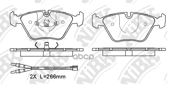 Колодки тормозные дисковые NiBK арт. PN0012W