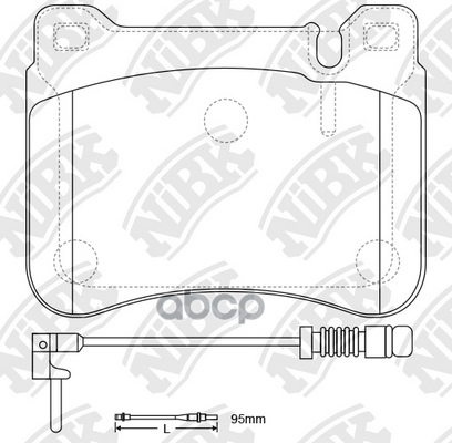 Колодки тормозные дисковые NiBK арт. PN0037W