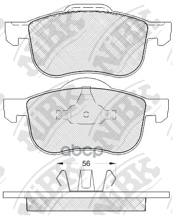 Колодки тормозные дисковые VOLVO S60 2.4 2000 - 2010  VOLVO S60 2.4 2002 - 2010  VOLVO S80 2.4 1999 NiBK арт. pn0137