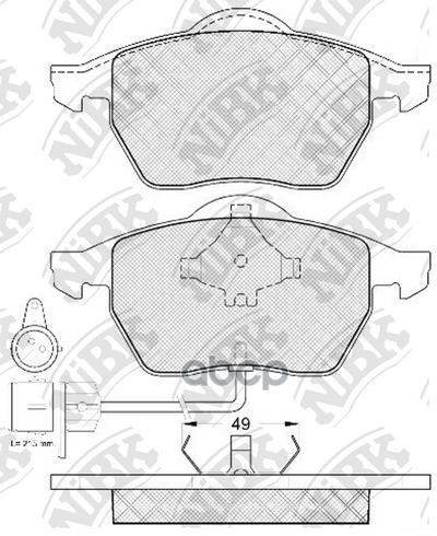 Колодки тормозные дисковые перед NiBK арт. PN0300W