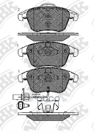 Колодки тормозные дисковые перед NiBK арт. PN0398W