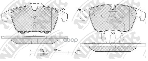 Колодки тормозные дисковые NiBK арт. PN0462W