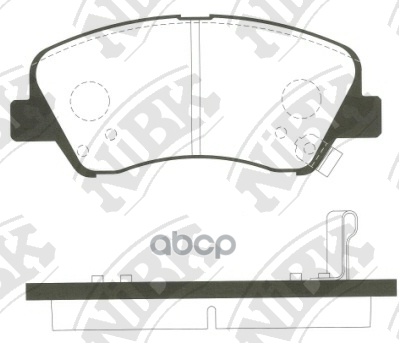Колодки тормозные дисковые перед NiBK арт. PN0537