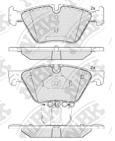 Колодки тормозные дисковые перед NiBK арт. PN0545