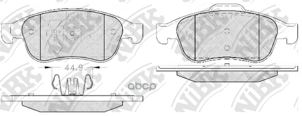 Колодки тормозные дисковые перед NiBK арт. PN0551