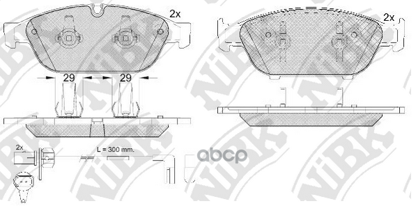 Колодки тормозные дисковые NiBK арт. PN0556W