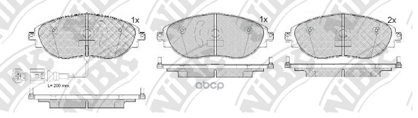 Колодки тормозные дисковые перед NiBK арт. PN0559W