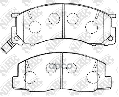 Колодки тормозные дисковые передн. TOYOTA Estima #R1#/#R# 92-96  Liteace CM85 99-02  Previa #R1#/#R# NiBK арт. pn1273