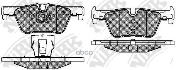 Колодки тормозные дисковые зад NiBK арт. PN32002
