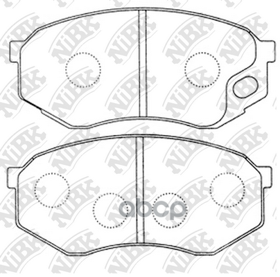 Колодки тормозные дисковые MITSUBISHI CANTER 4.2 2001 - 2004 NiBK арт. pn3349