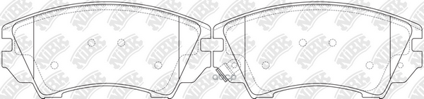 Колодки тормозные дисковые OPEL ASTRA J GTC, INSIGNIA R17, SAAB 9-5 (YS3G) (17) PN34002 NiBK арт. PN34002