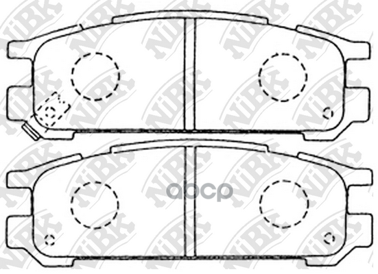 Колодки тормозные дисковые SUBARU LEGACY 2.0 1999 - 2003  SUBARU LEGACY 2.5 1998 - 2003  SUBARU LEGA NiBK арт. pn7249