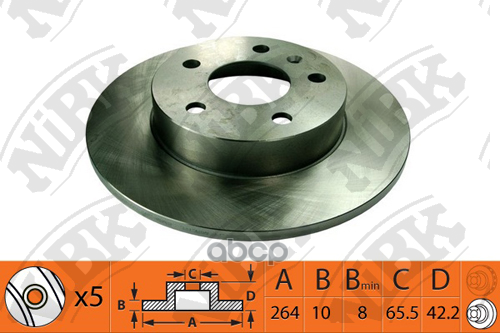Диск тормозной задний NiBK арт. RN1380