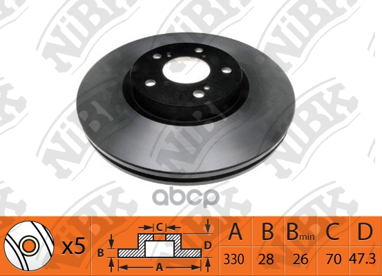 Диск тормозной NiBK арт. RN1410