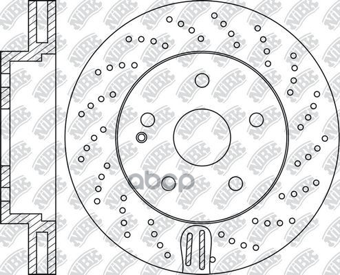Диск тормозной перфорированный Performance (к-кт 2 шт, цена за 1 шт) NiBK арт. RN1464DSET