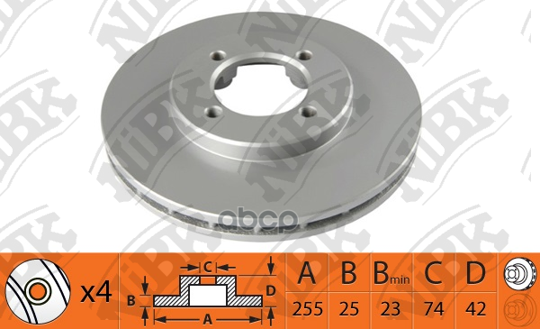 Диск тормозной TOYOTA Liteace 10.86-02.99 RN1533 NiBK арт. RN1533