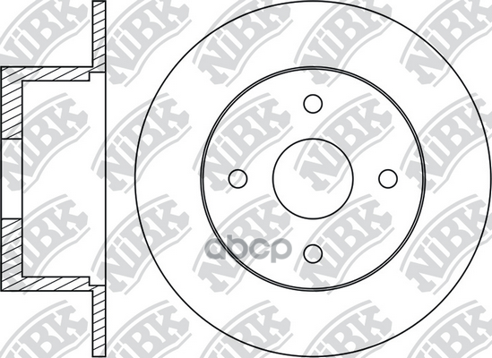 Диск тормозной задний с подшипником NiBK арт. RN1746H