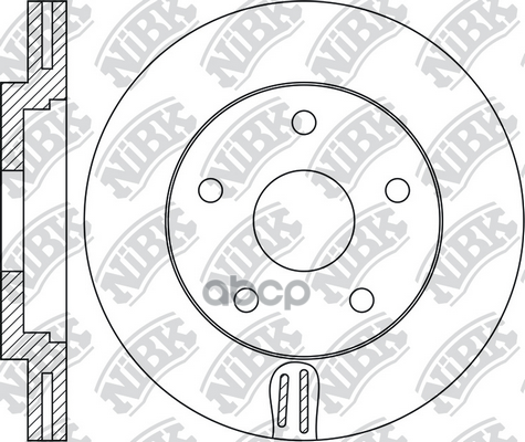 Диск тормозной NISSAN QASHQAI 2014 RN1753 NiBK арт. RN1753